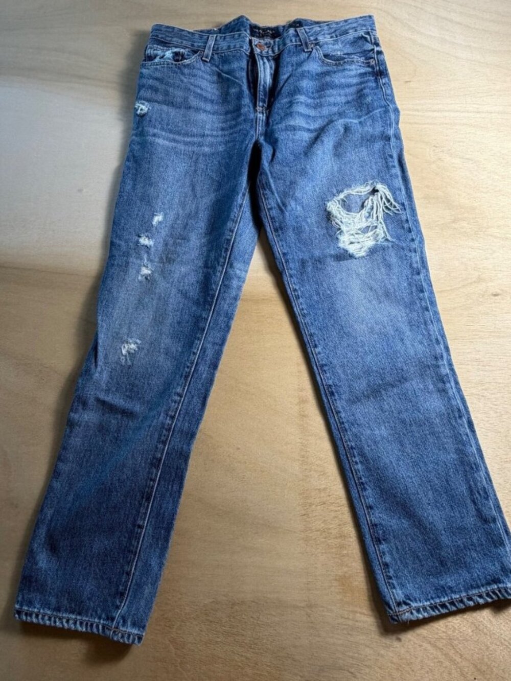 Lucky Brand Sienna Slim Boyfriend Jeans Distressed Medium Blue Denim Size 6/28